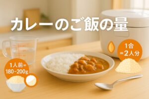 カレーのご飯の量